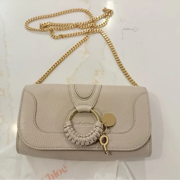SEE BY CHLOE HANA LEATHER CROSSBODY BEIGE IN COLOR - Picture 4 of 10